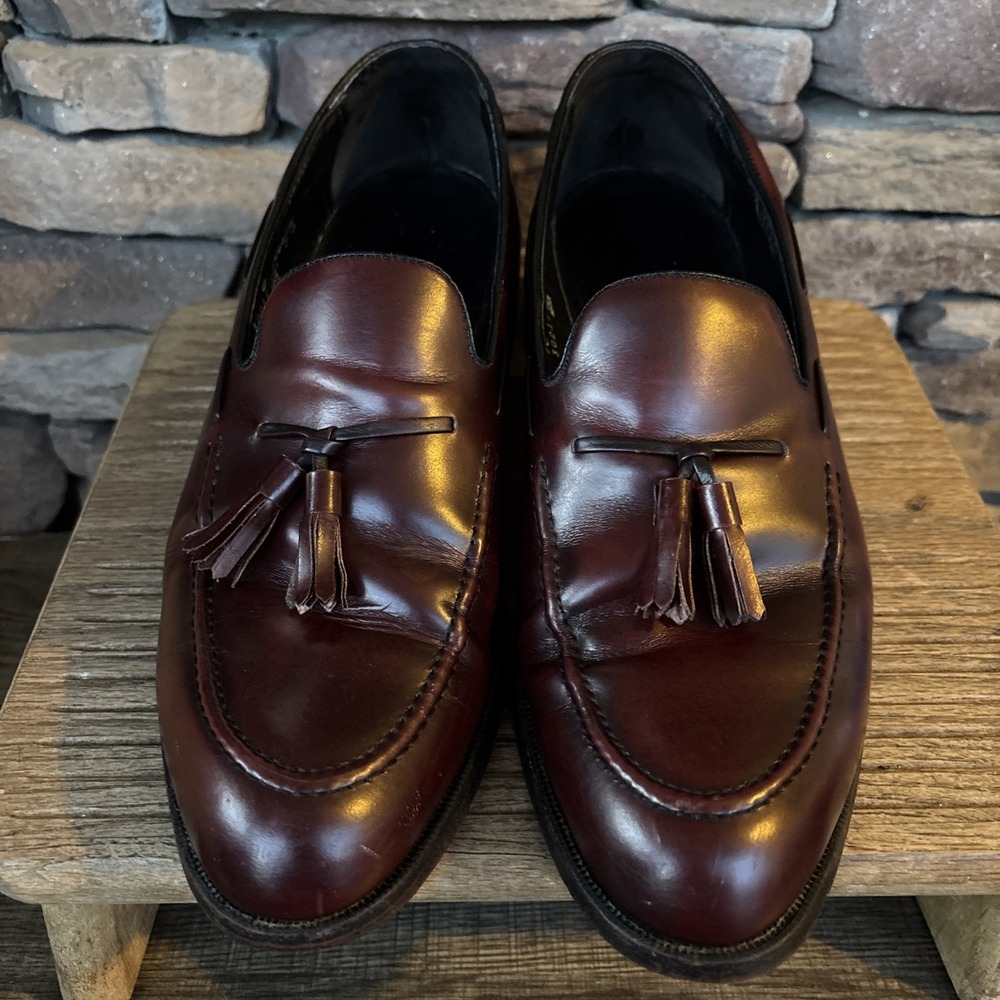 Refurbished Florsheim Flexibles Tassel Shoes Red Wine Mens 10 D Business Casual